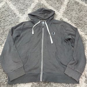 Express grey zip-up hoodie